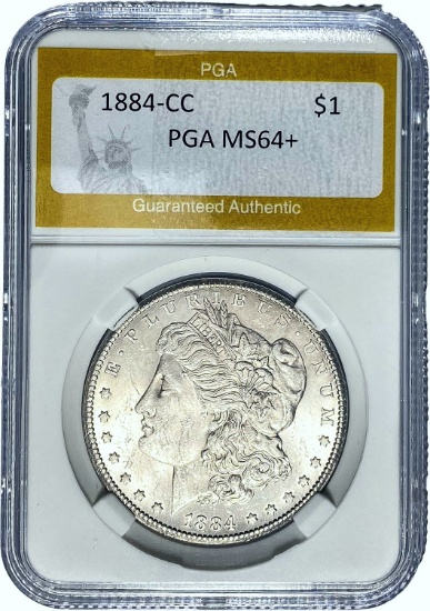 1884-CC Morgan Dollar PGA MS64+