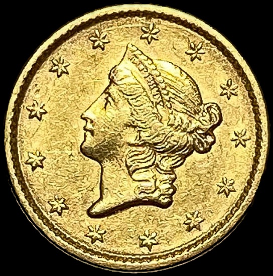 1851 Gold $1 Liberty Head Type 1 CLOSELY UNCIRCULATED