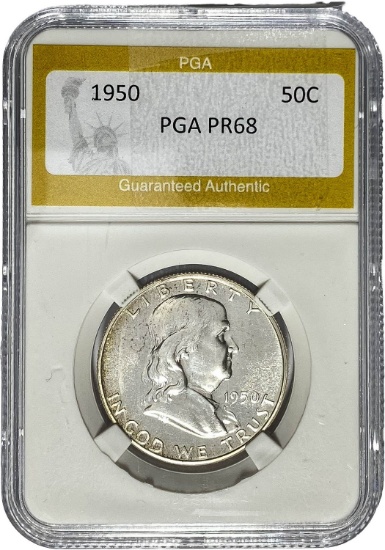 1950 Franklin Half Dollar PGA PR68