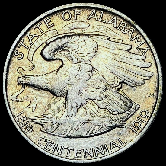 1921 Silver Alabama Centennial Half Dollar CHOICE AU