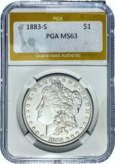 1883-S Morgan Dollar PGA MS63 SILVER