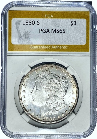 1880-S Morgan Dollar PGA MS65