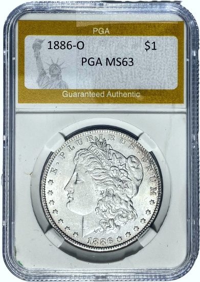 1886-O Morgan Dollar PGA MS63