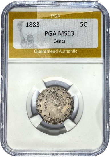 1883 Liberty Head Nickel PGA MS63