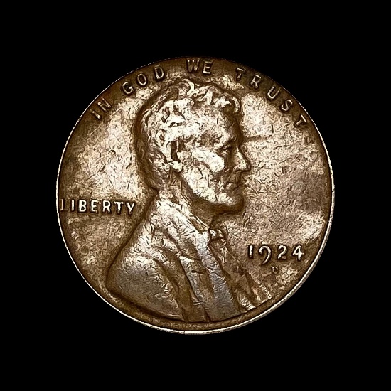 1924-D Lincoln Wheat Cent NEARLY UNCIRCULATED