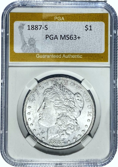 1887-S Morgan Dollar PGA MS63+