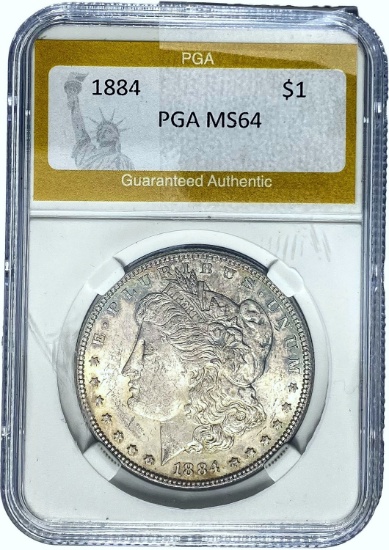 1884 Morgan Dollar PGA MS64