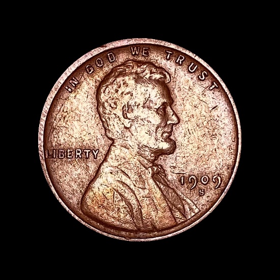 1909-S Lincoln Wheat Cent CLOSELY UNCIRCULATED
