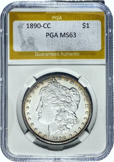 1890-CC Morgan Dollar PGA MS63