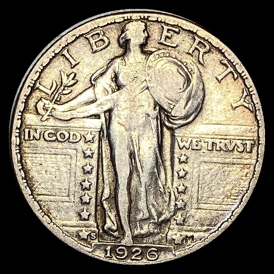 1926-S Silver Standing Liberty Quarter LIGHTLY CIRCULATED