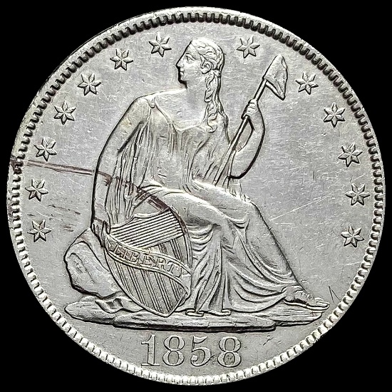1858-O Seated Liberty Half Dollar UNCIRCULATED