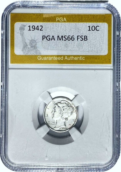1942 10C PGA MS66 FSB