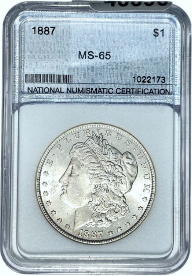 1887 Morgan Dollar National Numismatic MS-65