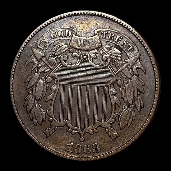 1868 Bronze Two-Cent Piece CLOSELY UNCIRCULATED