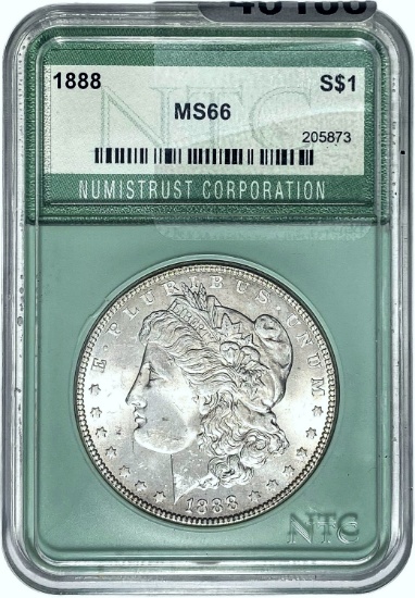 1888 Morgan Dollar NTC MS66 SILVER