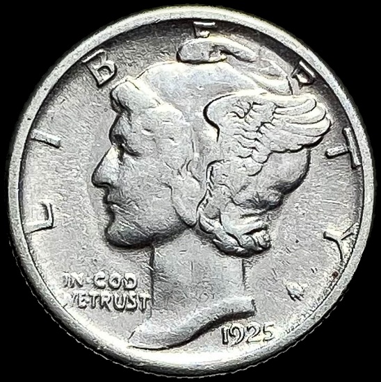 1925-S Mercury Dime CLOSELY UNCIRCULATED