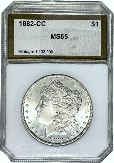 1882-CC Morgan Dollar MS65