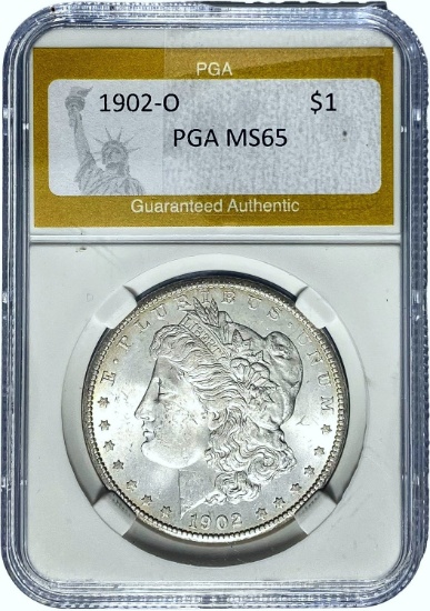 1902-O Morgan Dollar PGA MS65