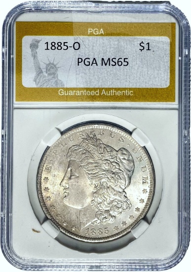 1885-O Morgan Dollar PGA MS65