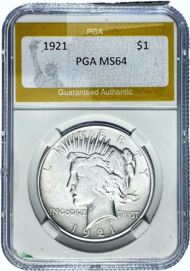 1921 Peace Dollar PGA MS64