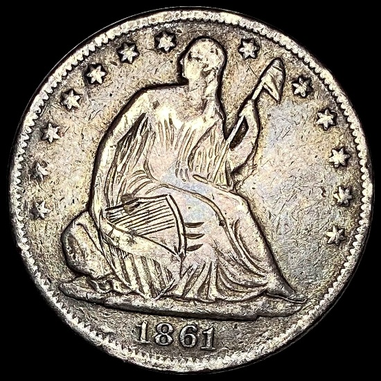 1861-S Silver Half Dollar LIGHTLY CIRCULATED