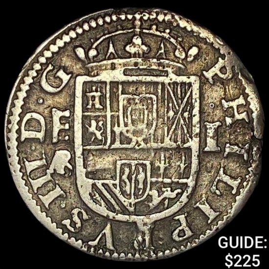 1614 Spain Segovia 1 Silver Real NEARLY UNCIRCULATED