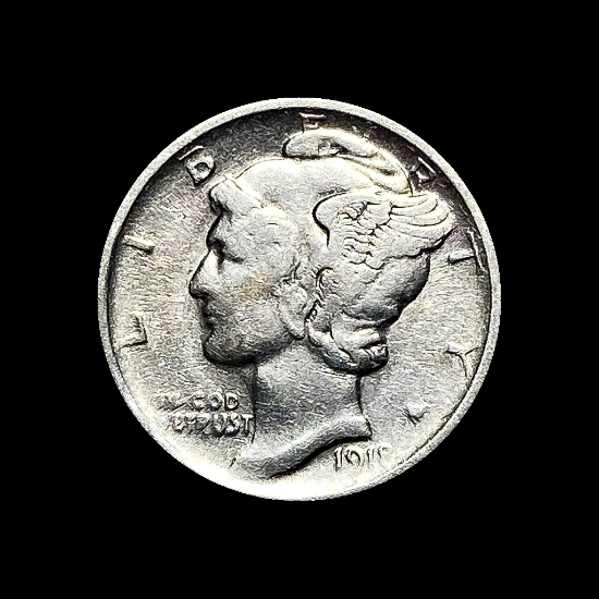 1918-D Silver Mercury Dime LIGHTLY CIRCULATED