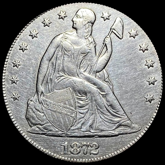 1872 Silver Seated Liberty Dollar UNCIRCULATED