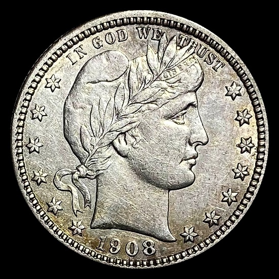 1908-D Barber Silver Quarter CLOSELY UNCIRCULATED