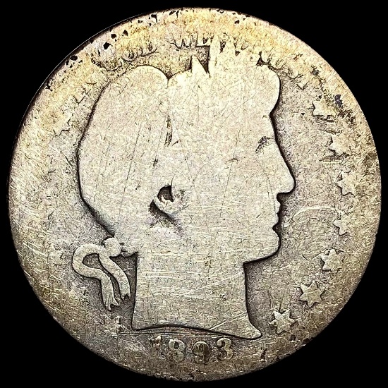 1893 Silver Barber Quarter NICELY CIRCULATED