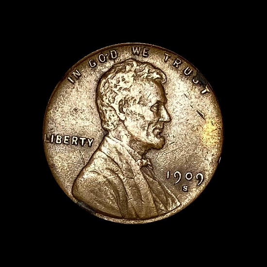 1909-S Lincoln Wheat Cent LIGHTLY CIRCULATED