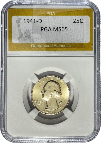1941-D Washington Quarter PGA MS65