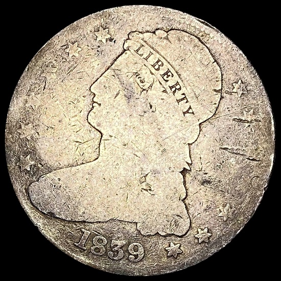 1839 Silver Half Dollar (Capped Bust) NICELY CIRCULATED