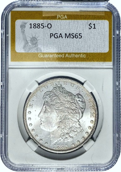 1885-O Morgan Dollar PGA MS65