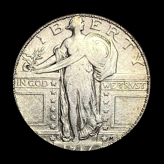 1917-S Type 1 Standing Liberty Quarter LIGHTLY CIRCULATED