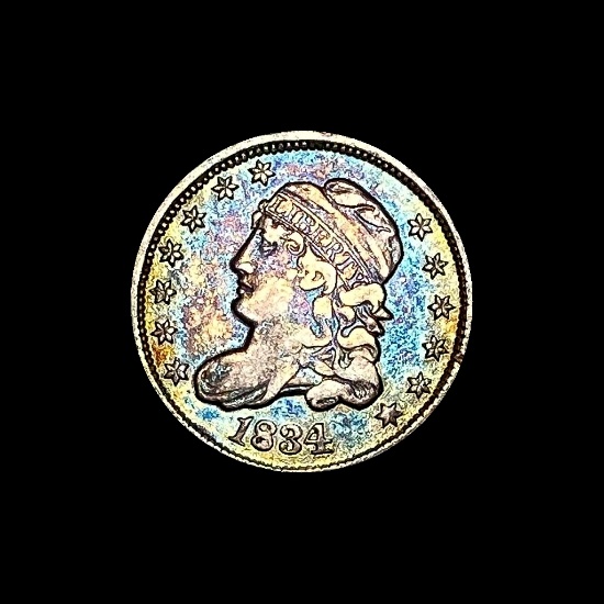 1834 Capped Bust Half Dime NEARLY UNCIRCULATED