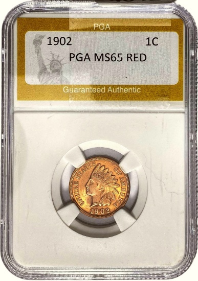 1902 1C Indian Head PGA MS65 RED