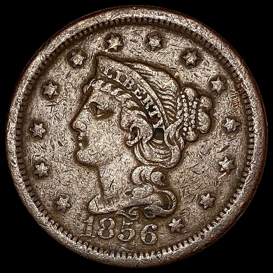 1856 Braided Hair Large Cent NEARLY UNCIRCULATED
