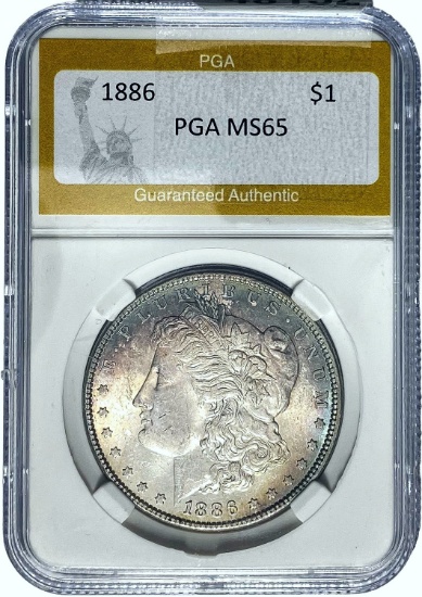 1886 $1 Morgan Dollar PGA MS65