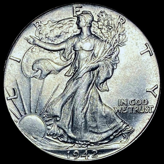 1942 Silver Walking Liberty Half Dollar (Walking Liberty) GEM BU