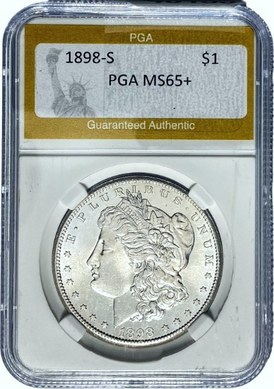 1898-S Morgan Dollar PGA MS65+