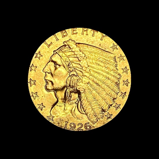 1926 Indian Head Gold $2.50 Quarter Eagle CHOICE AU
