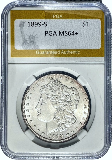 1899-S Morgan Dollar PGA MS64+ SILVER