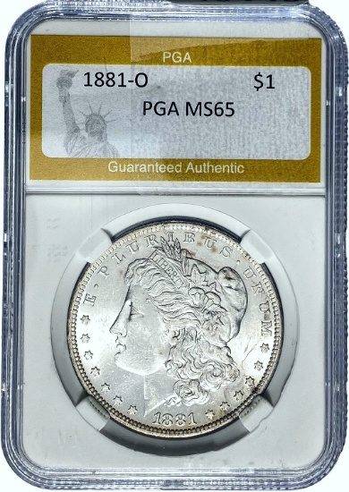 1881-O Morgan Dollar PGA MS65