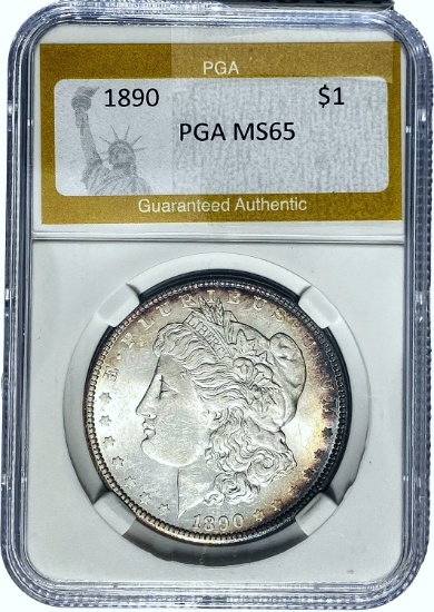 1890 $1 Morgan Dollar PGA MS65