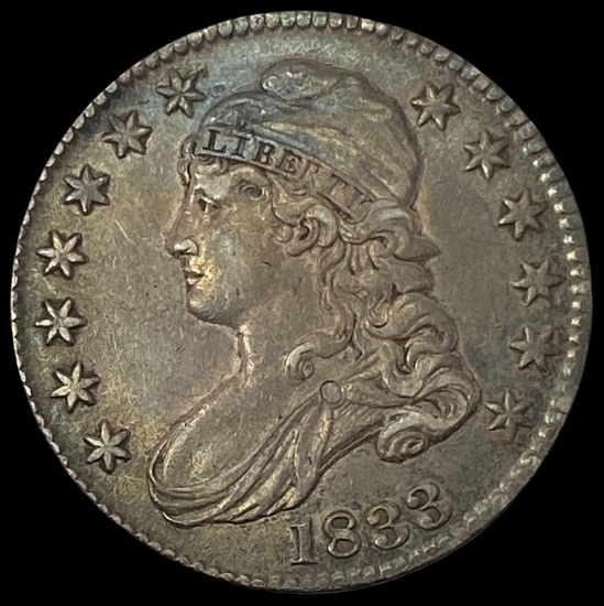 1833 Capped Bust Half Dollar NEARLY UNCIRCULATED