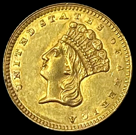1862 Gold $1 Indian Princess Head UNCIRCULATED