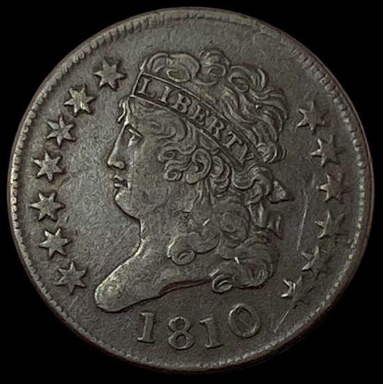 1810 Classic Head Half Cent NEARLY UNCIRCULATED