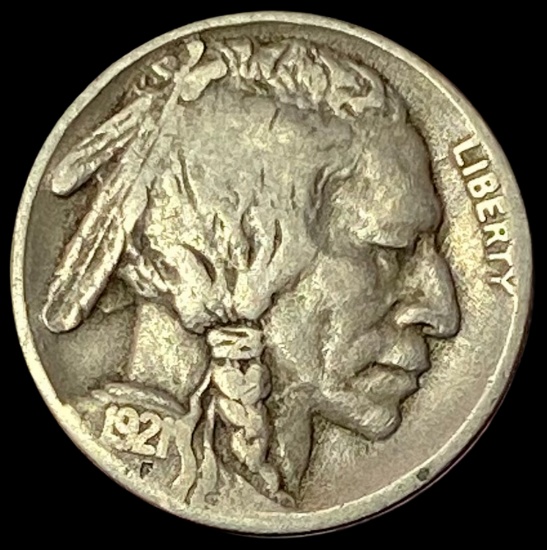 1921-S Nickel Buffalo Five Cents LIGHTLY CIRCULATED