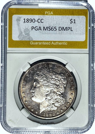 1890-CC Morgan Dollar PGA MS65 DMPL